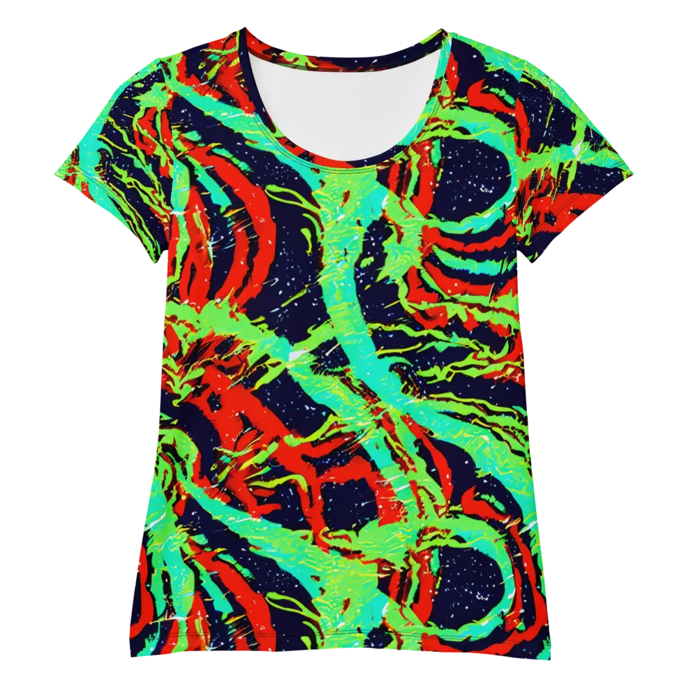 Cyber Jungle on Women's Athletic T-Shirt — Front