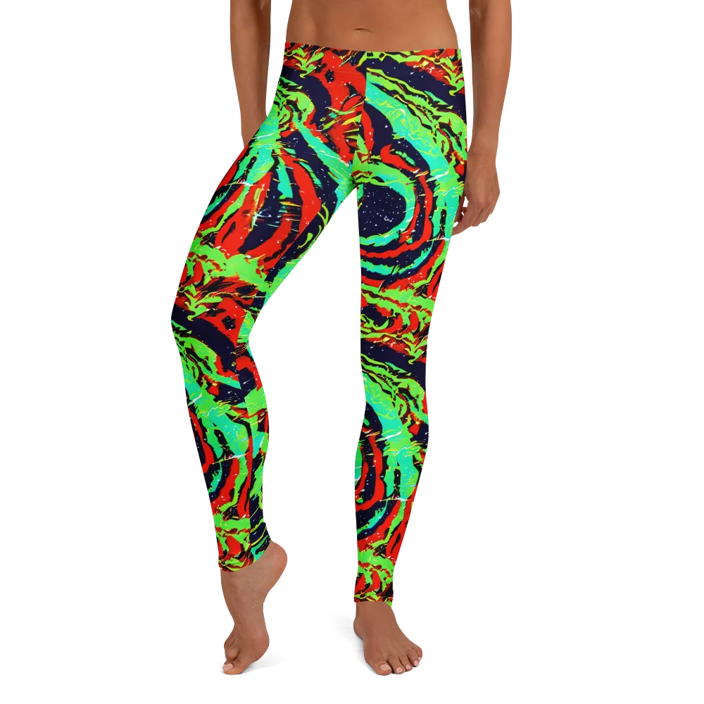 Cyber Jungle on Leggings — Front