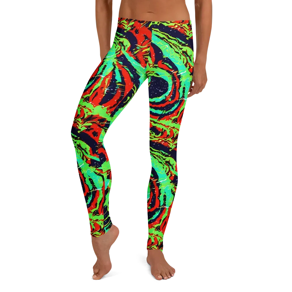 Cyber Jungle on Leggings — Front