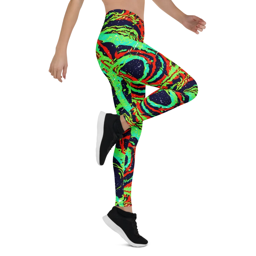 Cyber Jungle on Leggings — Right