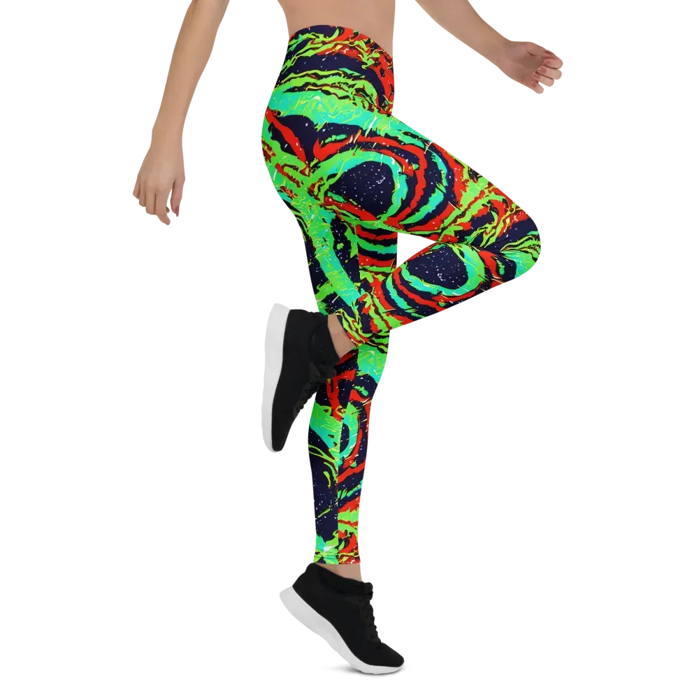 Cyber Jungle on Leggings — Right