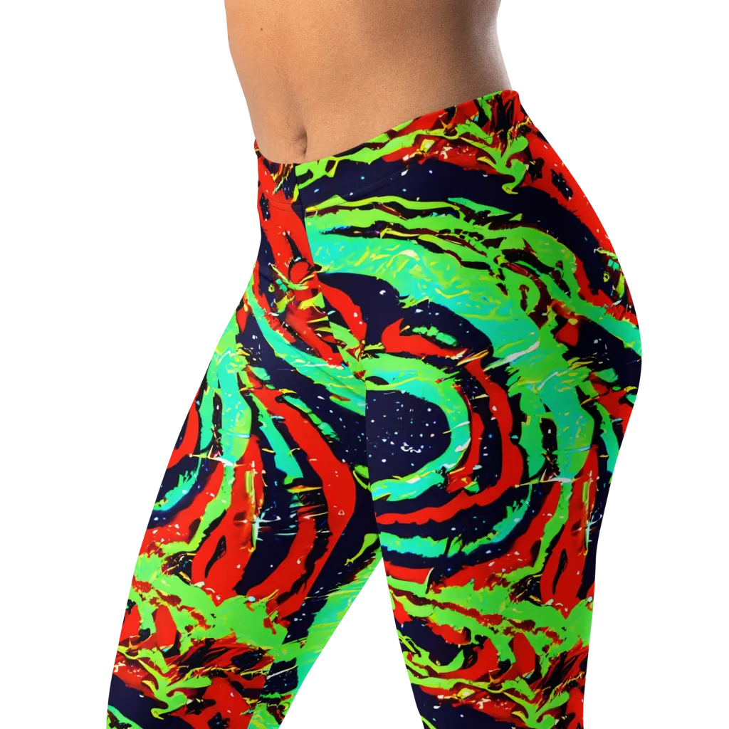 Cyber Jungle on Leggings — Left Front