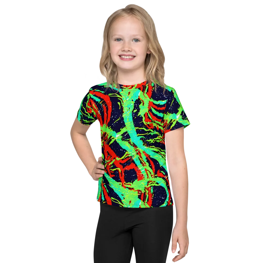 Cyber Jungle on Kids Crew Neck T-Shirt — Front