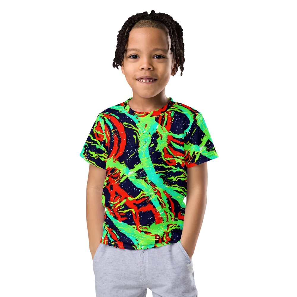 Cyber Jungle on Kids Crew Neck T-Shirt — Front