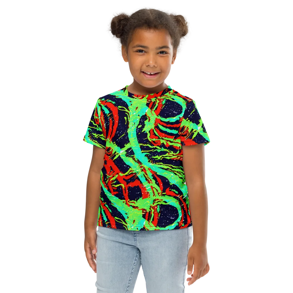 Cyber Jungle on Kids Crew Neck T-Shirt — Front