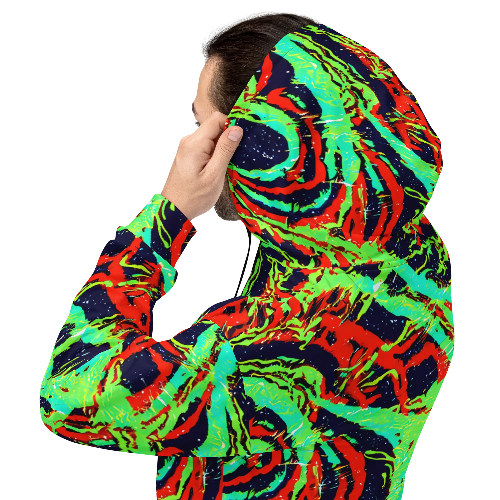 Cyber Jungle on Hoodie — Back