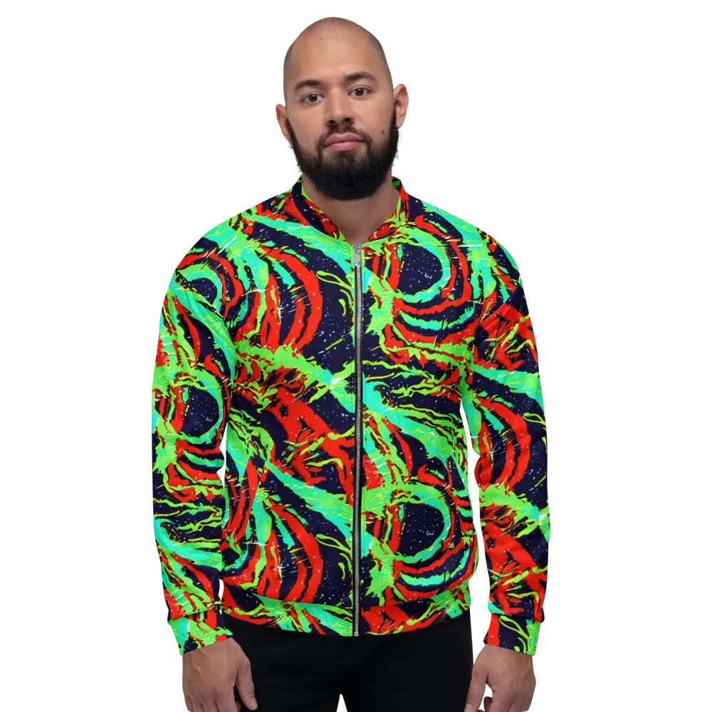 Cyber Jungle on Bomber Jacket — Front