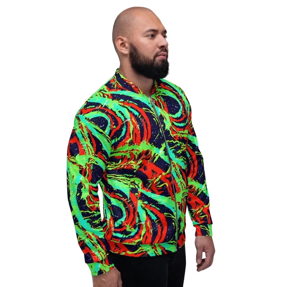 Cyber Jungle on Bomber Jacket — Right