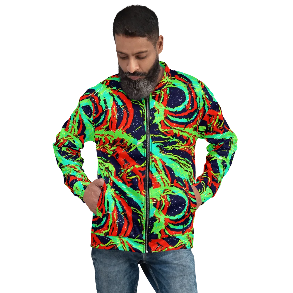 Cyber Jungle on Bomber Jacket — Front