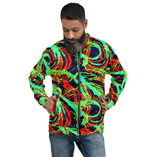 Cyber Jungle on a Bomber Jacket