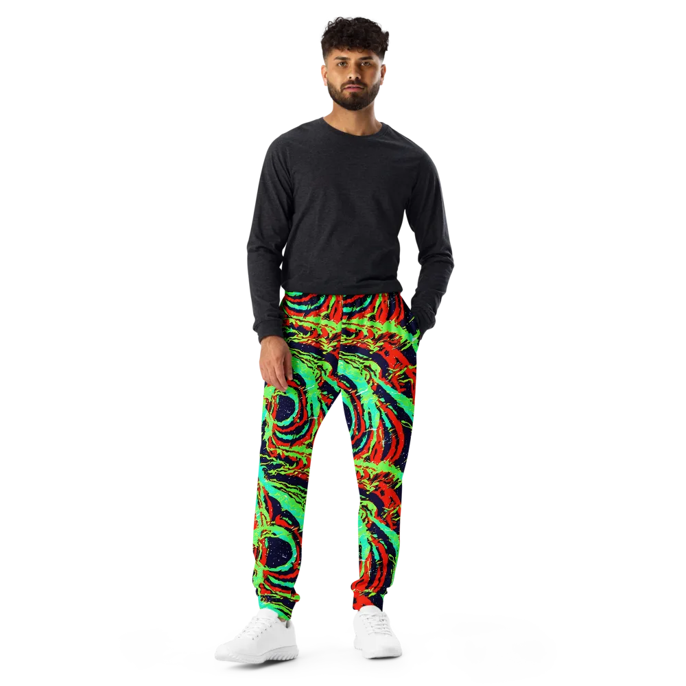 Cyber Jungle on Men's Joggers — Front