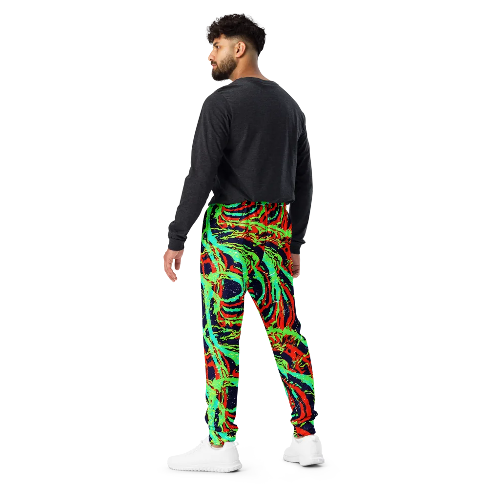 Cyber Jungle on Men's Joggers — Back