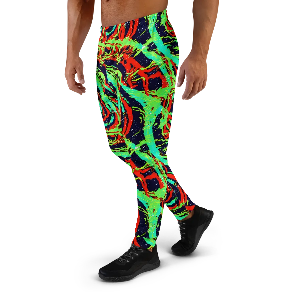 Cyber Jungle on Men's Joggers — Left