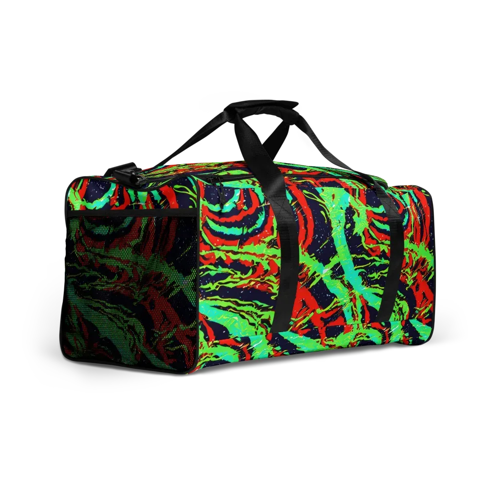 Cyber Jungle on Duffle Bag — Right Front