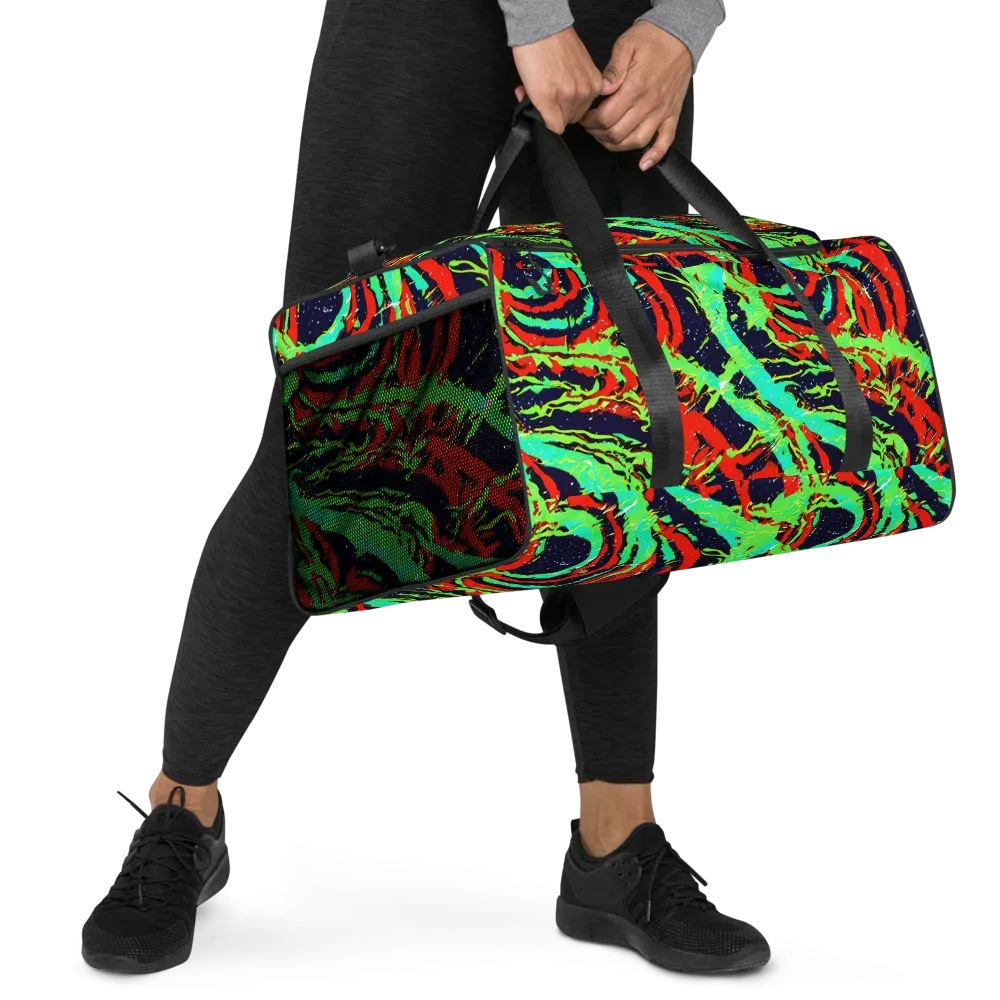 Cyber Jungle on Duffle Bag — Right Front