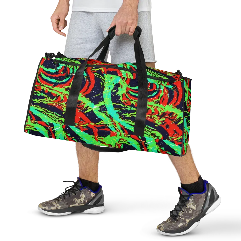 Cyber Jungle on Duffle Bag — Front