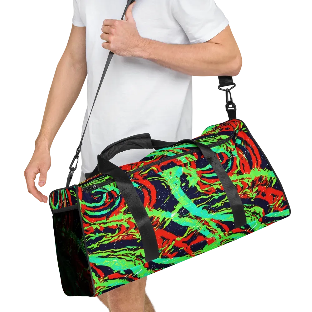 Cyber Jungle on Duffle Bag — Right Front