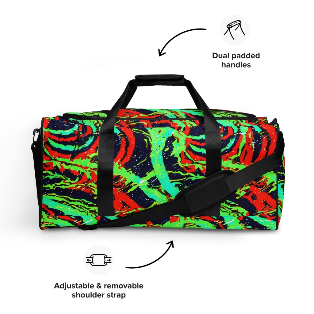 Cyber Jungle on Duffle Bag — Front