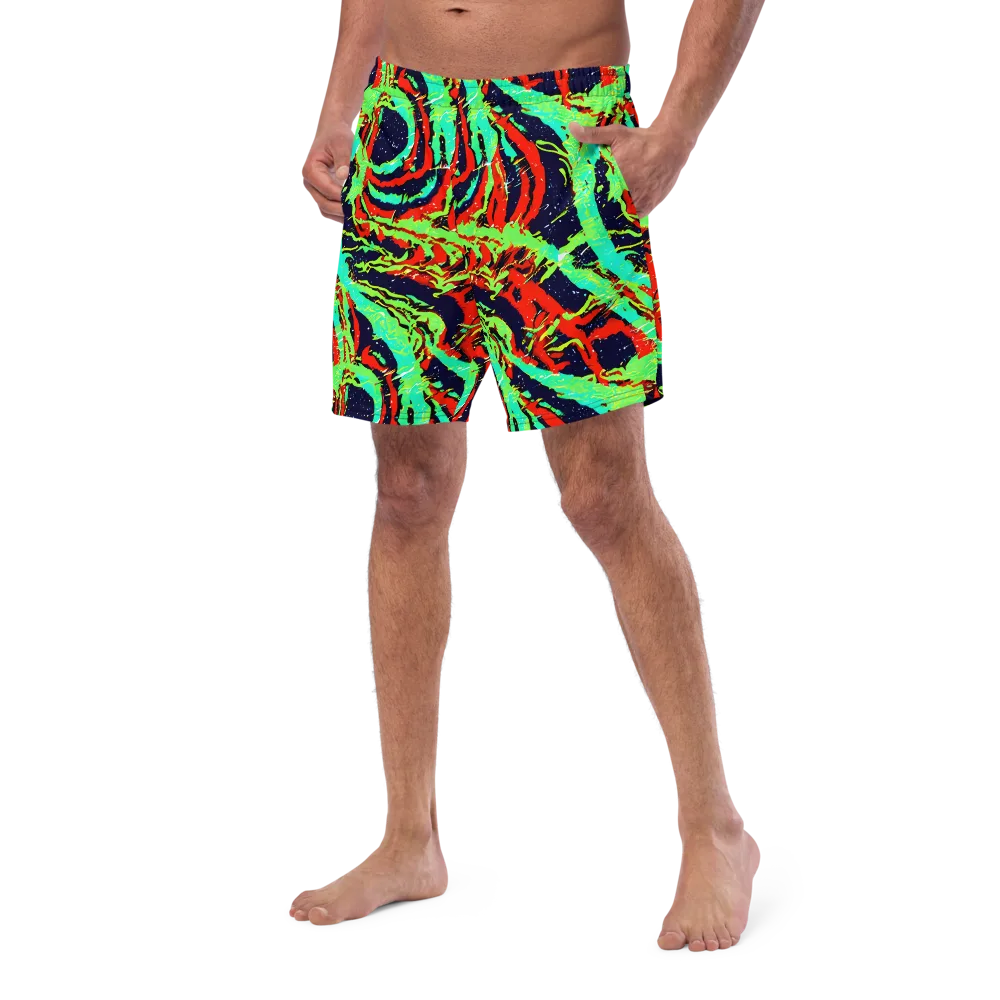 Cyber Jungle on Swim Trunks — Left Front