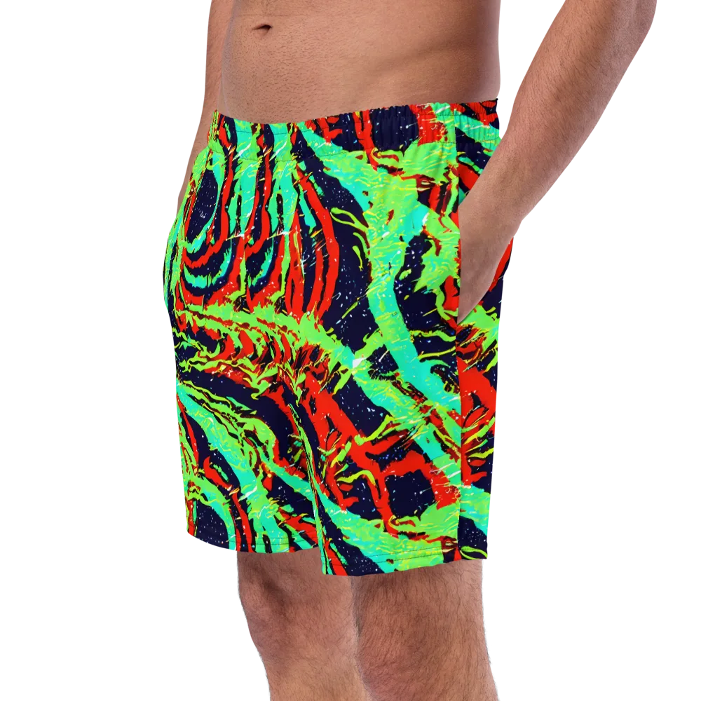 Cyber Jungle on Swim Trunks — Left Front