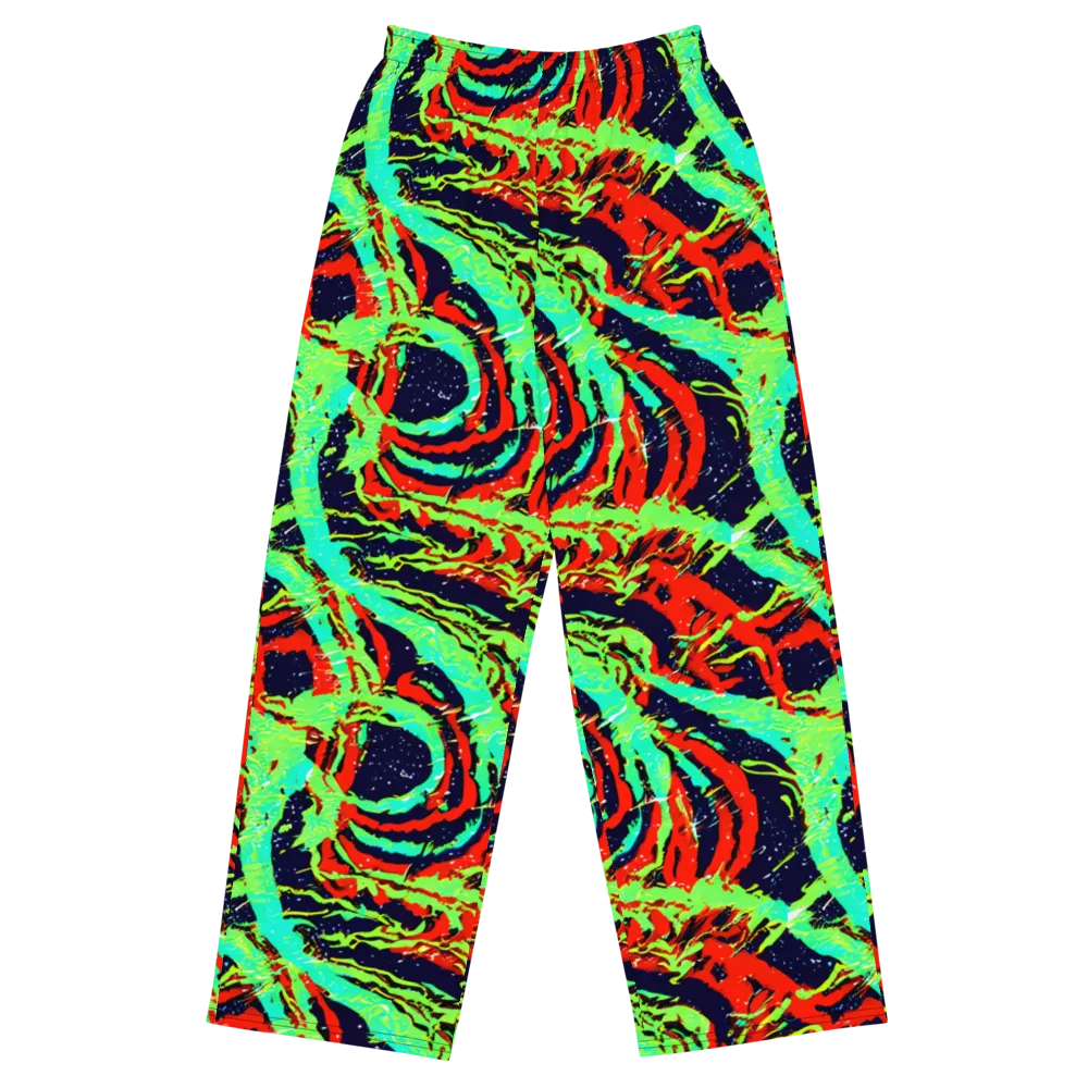 Cyber Jungle on Wide-Leg Pants — Front
