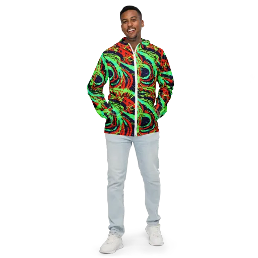 Cyber Jungle on a Men's Windbreaker