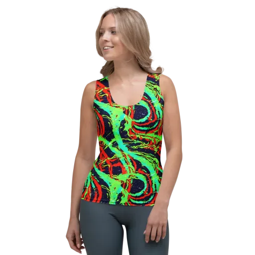 Cyber Jungle on a Women's Tank Top