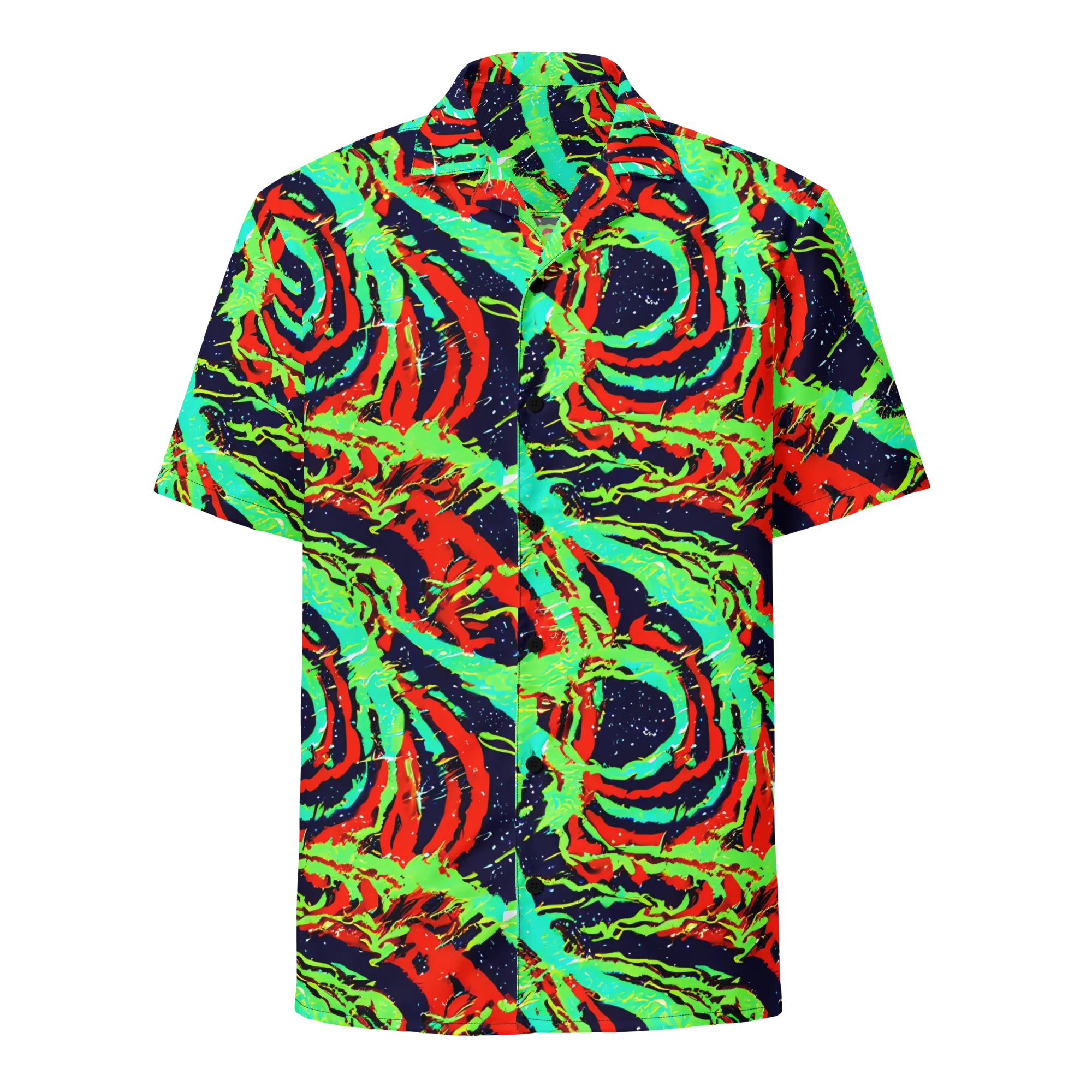 Cyber Jungle on Button Shirt — Front