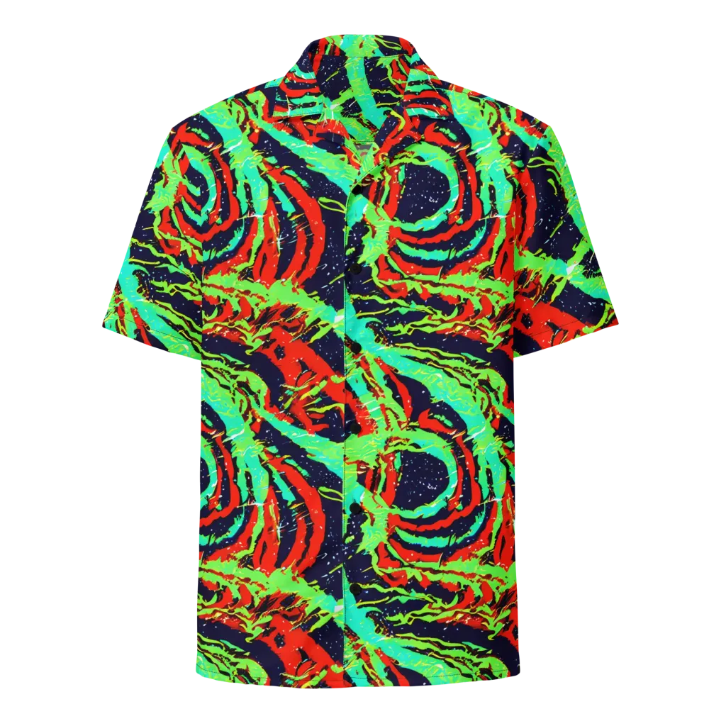 Cyber Jungle on Button Shirt — Front