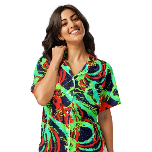 Cyber Jungle on a Women's Short Sleeve Pajama Top