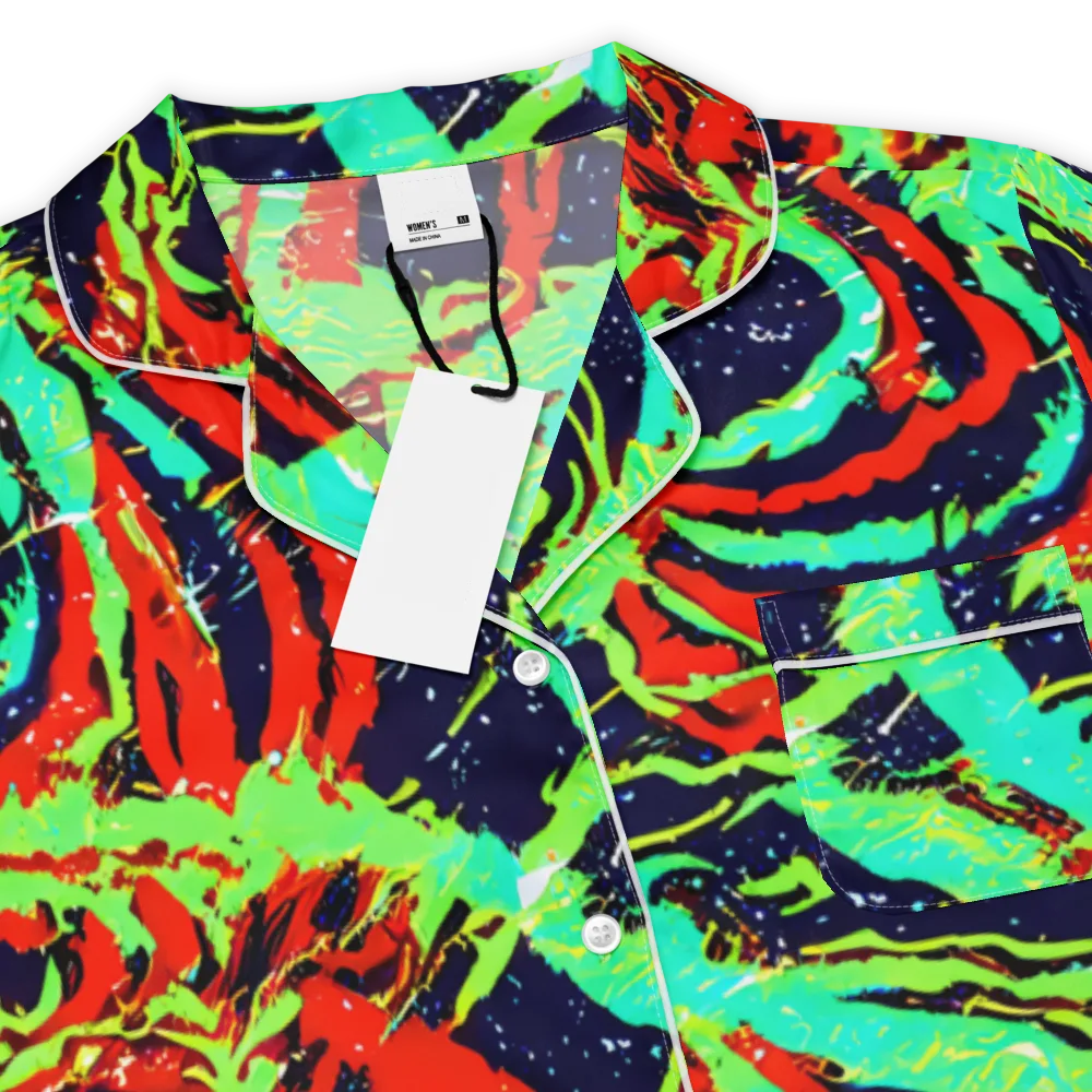 Cyber Jungle on Women's Short Sleeve Pajama Top — Product details