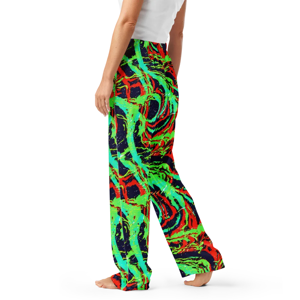 Cyber Jungle on Women's Pajama Pants — Left