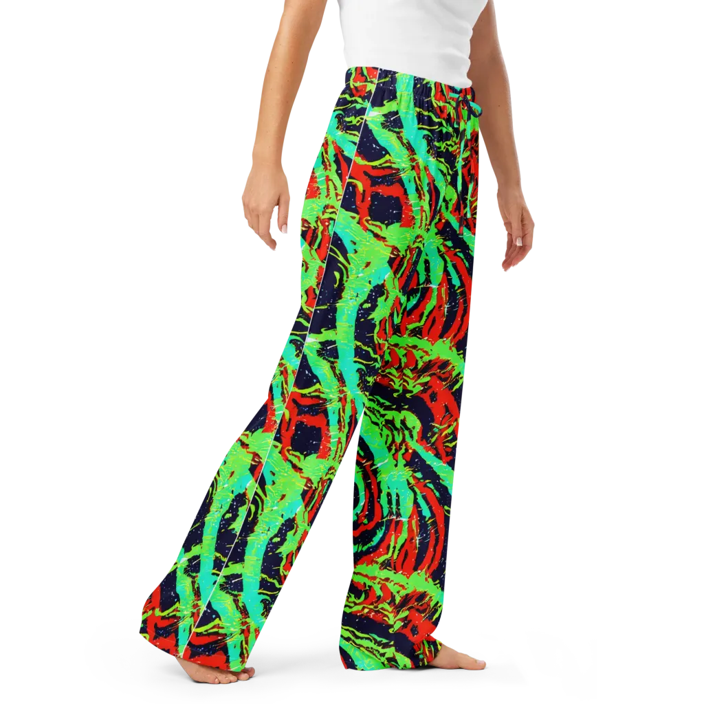 Cyber Jungle on Women's Pajama Pants — Right Front