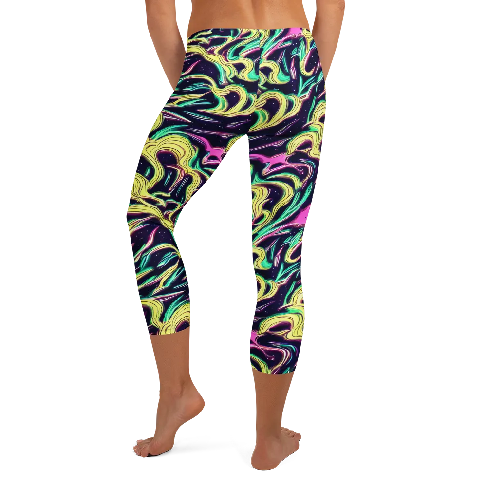 Casson's Whirl on Capri Leggings — Back