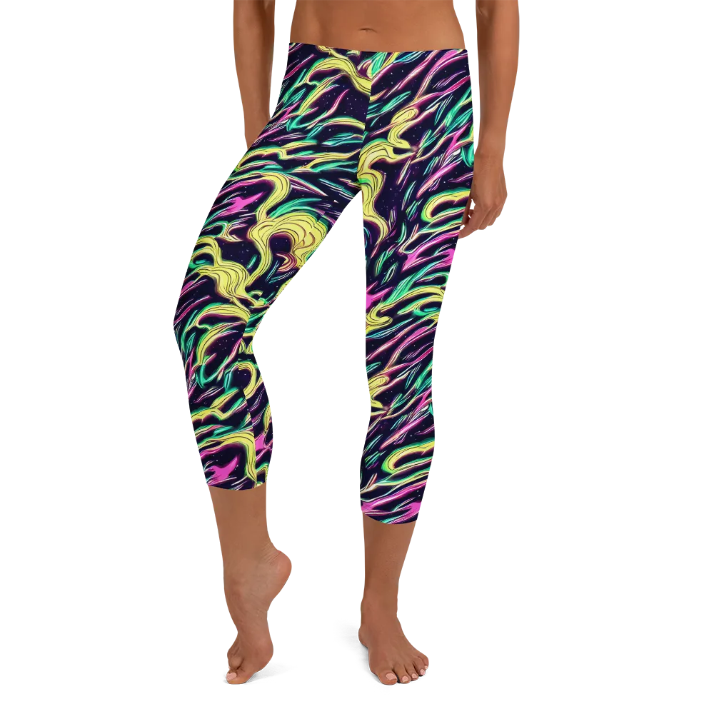 Casson's Whirl on Capri Leggings — Front