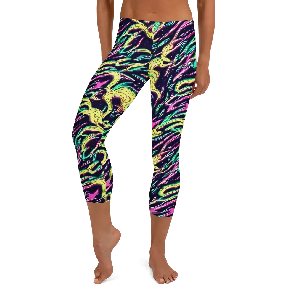 Casson's Whirl on Capri Leggings — Front