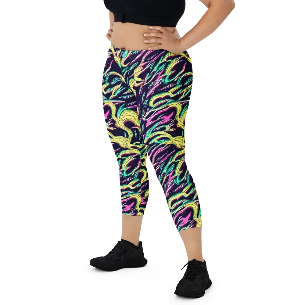 Casson's Whirl on Capri Leggings — Front