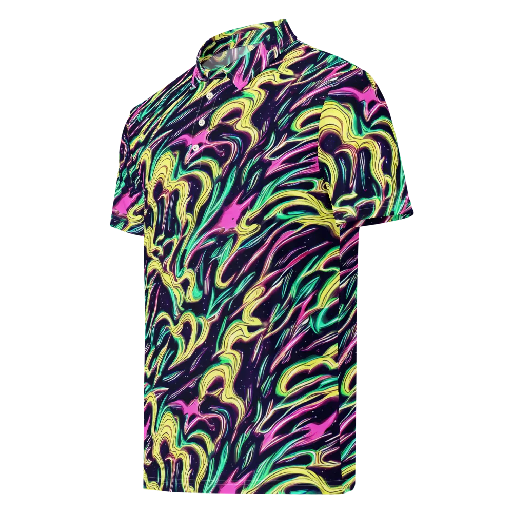 Casson's Whirl on Men's Slim Fit Polo Shirt — Left Front