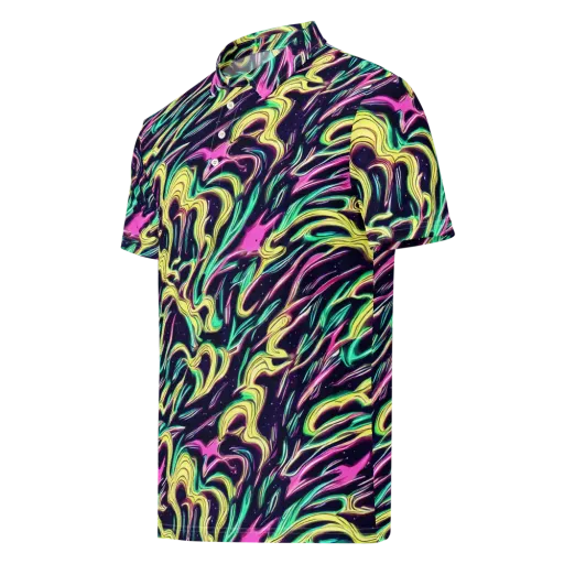 Casson's Whirl on a Men's Slim Fit Polo Shirt