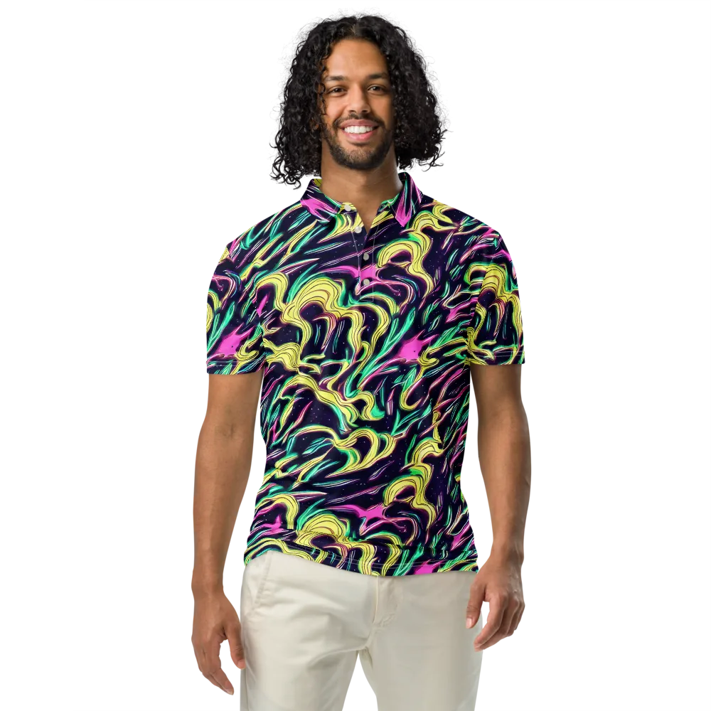 Casson's Whirl on Men's Slim Fit Polo Shirt — Front
