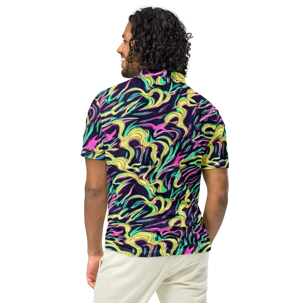 Casson's Whirl on Men's Slim Fit Polo Shirt — Back