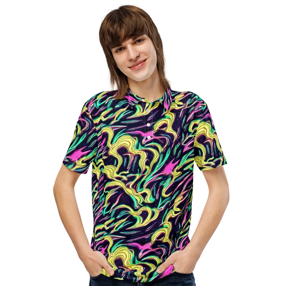 Casson's Whirl on Men's Slim Fit Polo Shirt — Front
