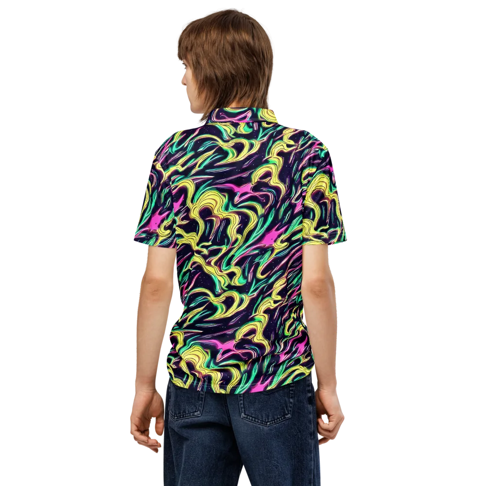 Casson's Whirl on Men's Slim Fit Polo Shirt — Back