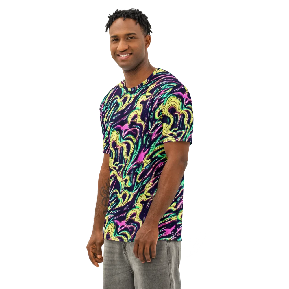 Casson's Whirl on Men's Cotton Crew Neck T-Shirt — Left Front