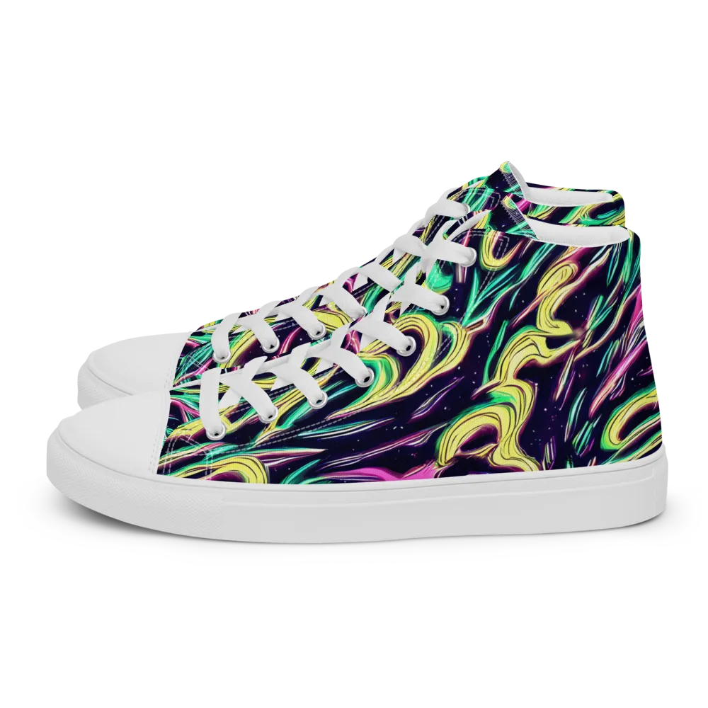 Casson's Whirl on Women's High Top Canvas Shoes — Left