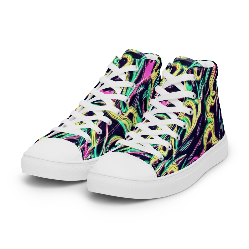 Casson's Whirl on Women's High Top Canvas Shoes — Left Front