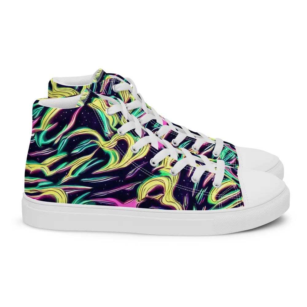 Casson's Whirl on Women's High Top Canvas Shoes — Right