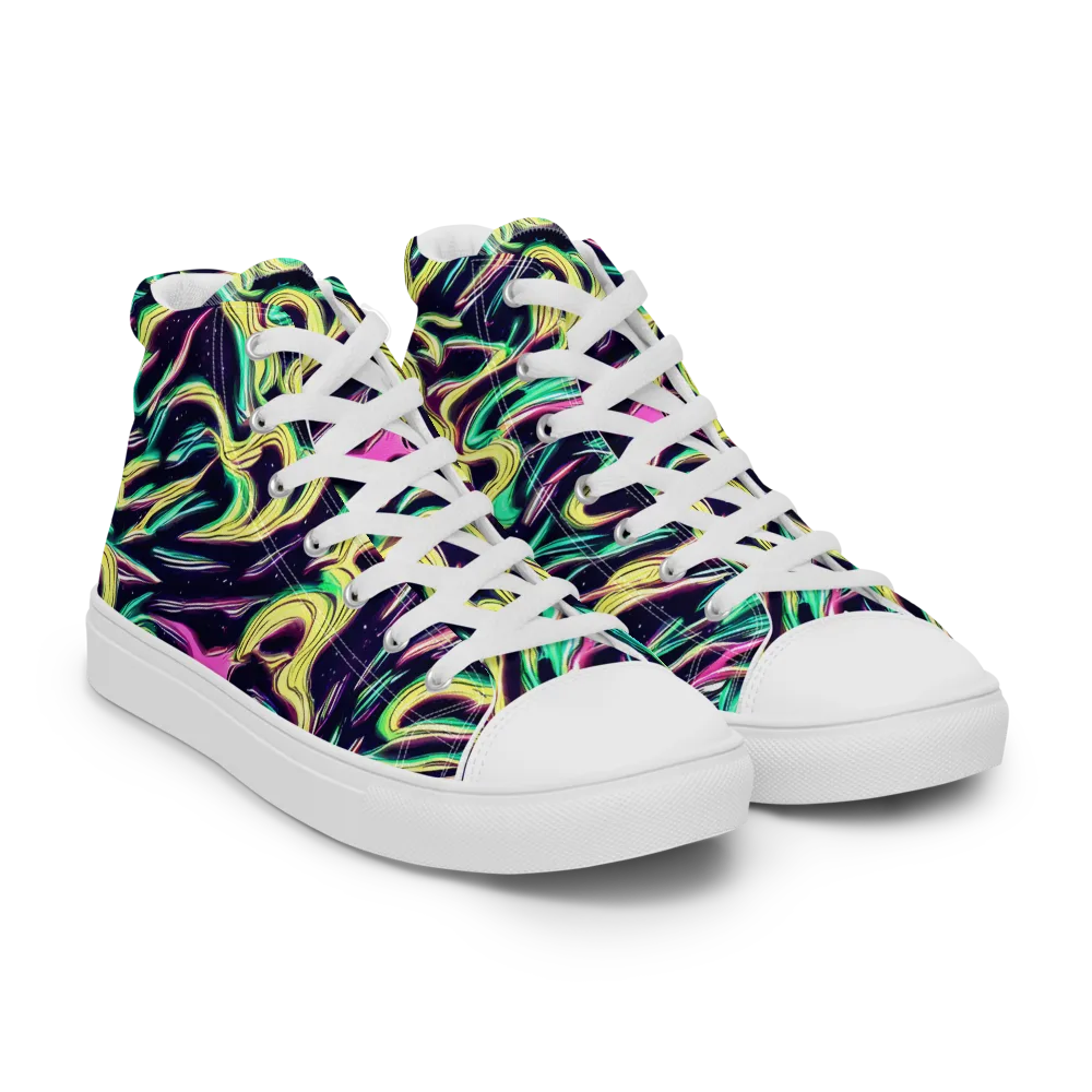 Casson's Whirl on Women's High Top Canvas Shoes — Right Front