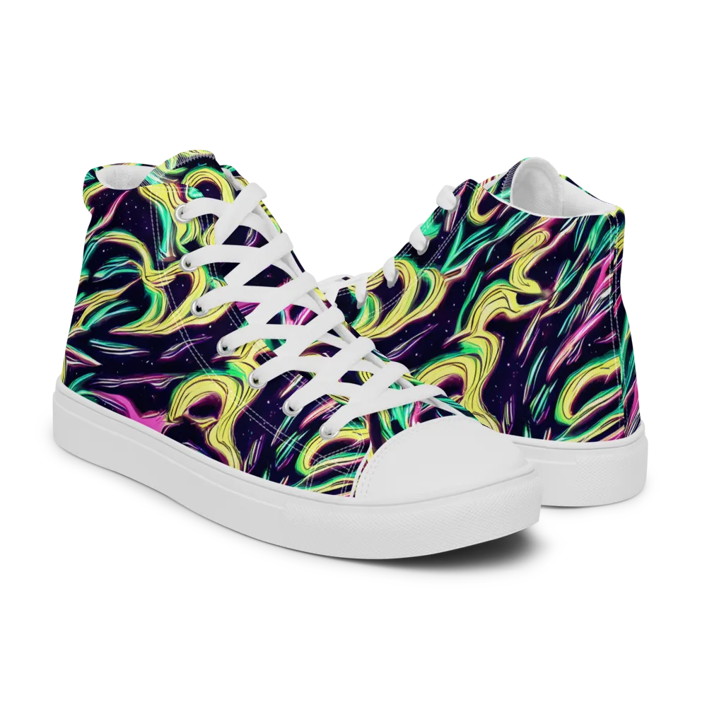 Casson's Whirl on Women's High Top Canvas Shoes — Right