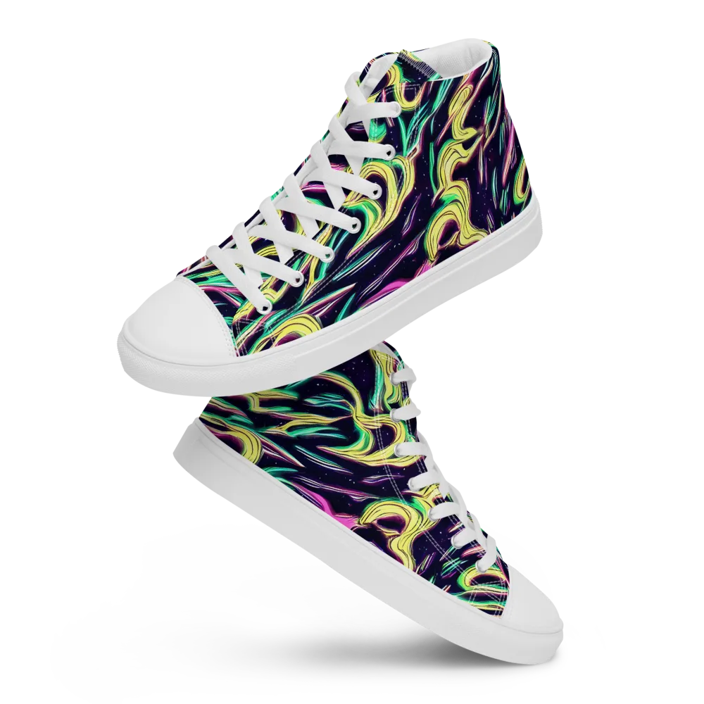 Casson's Whirl on Women's High Top Canvas Shoes — Front
